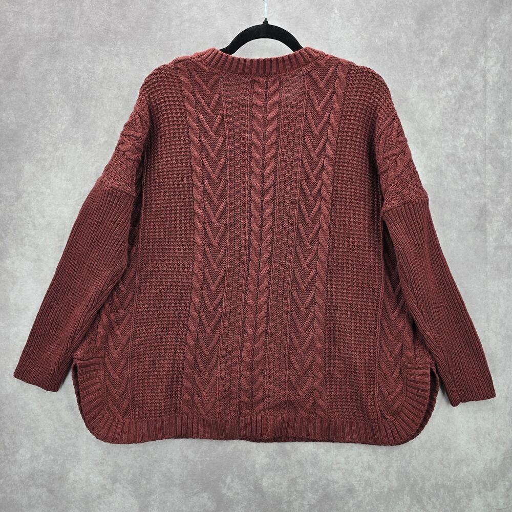 Natural Reflection Red Pullover Knit Long Sleeve … - image 2